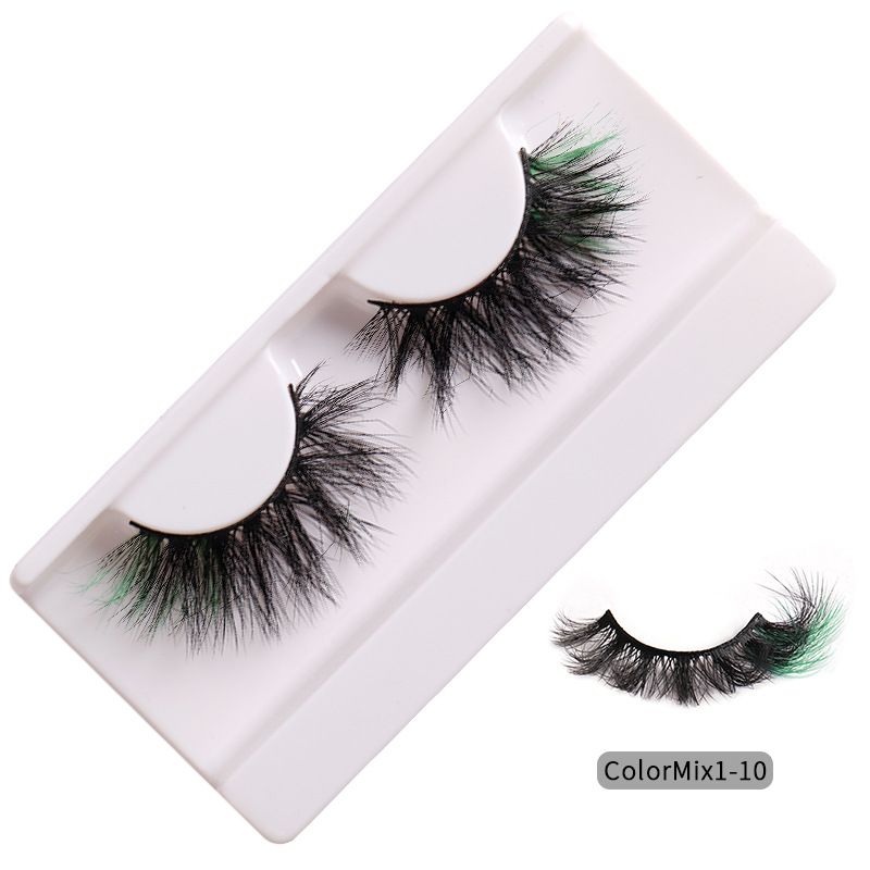 Ciglia finte colorate 5D Curl Western - Stile naturale, look disordinato per trucco di scena, ciglia voluminose e spettacolari_voghion.com