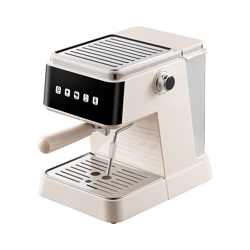 Macchina per caffè espresso semiautomatica per casa e ufficio, design compatto con montalatte a vapore, estrazione a pressione da 15 bar, serbatoio dell'acqua da 1,8 l_voghion.com
