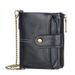 Cartera corta para hombre BAELLERRY con ranura para múltiples tarjetas, hebilla, tarjetero para licencia de conducir, monedero con cadena vertical_voghion.com