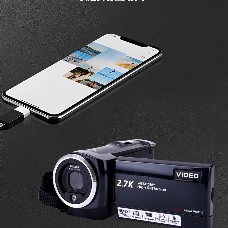 Internet Celebrity Handheld Flip Selfie Student Edition DV HD Digital Camera Vlog_voghion.com