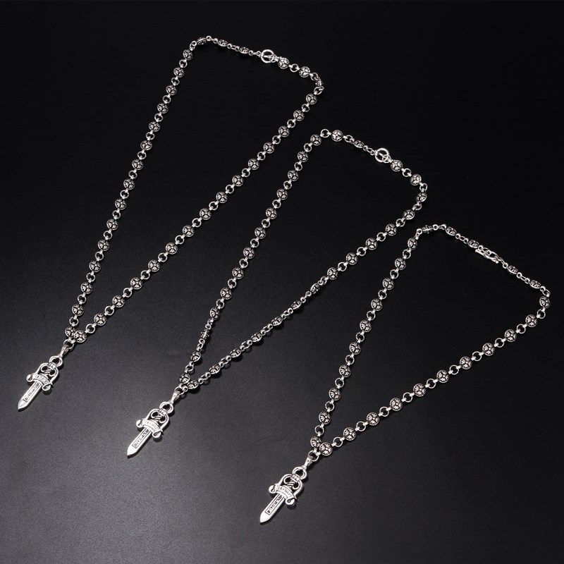 Ciondolo a forma di spada grande in argento placcato, stile retrò, stile europeo e americano, per parrucchieri, stile maglione, per creare un look vintage._voghion.com