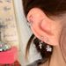 Dudu Couple Alloy Zircon Piercing U-shaped Horseshoe Ear Bone Stud Screw Twist Hook Earrings For Women_voghion.com