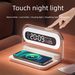 Multifunctionele 5-in-1 Bluetooth-luidspreker, wekker, nachtelijke draadloze oplader voor mobiele telefoon, omgevingslicht_voghion.com