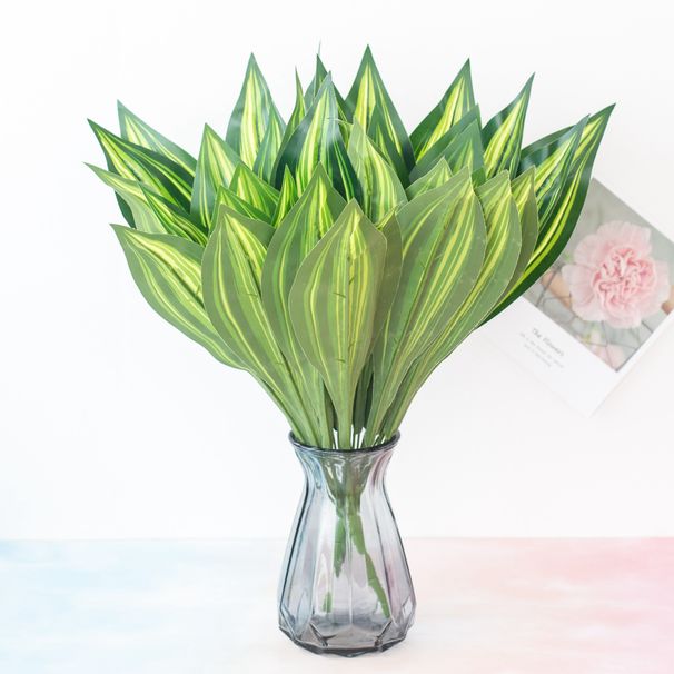 Kunstmatige bladeren kunstmatige plantenwand 18 groene taro zachte decoratie groene sculptuur accessoires buiten techniek verfraaiing_voghion.com