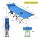 Folding Camping Cot with Side Storage Pocket Detachable Headrest_voghion.com
