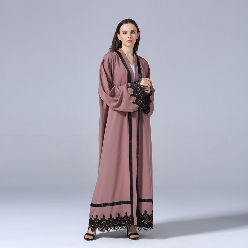 Robe longue en dentelle à la mode Verve, robe musulmane de Dubaï 1555_voghion.com