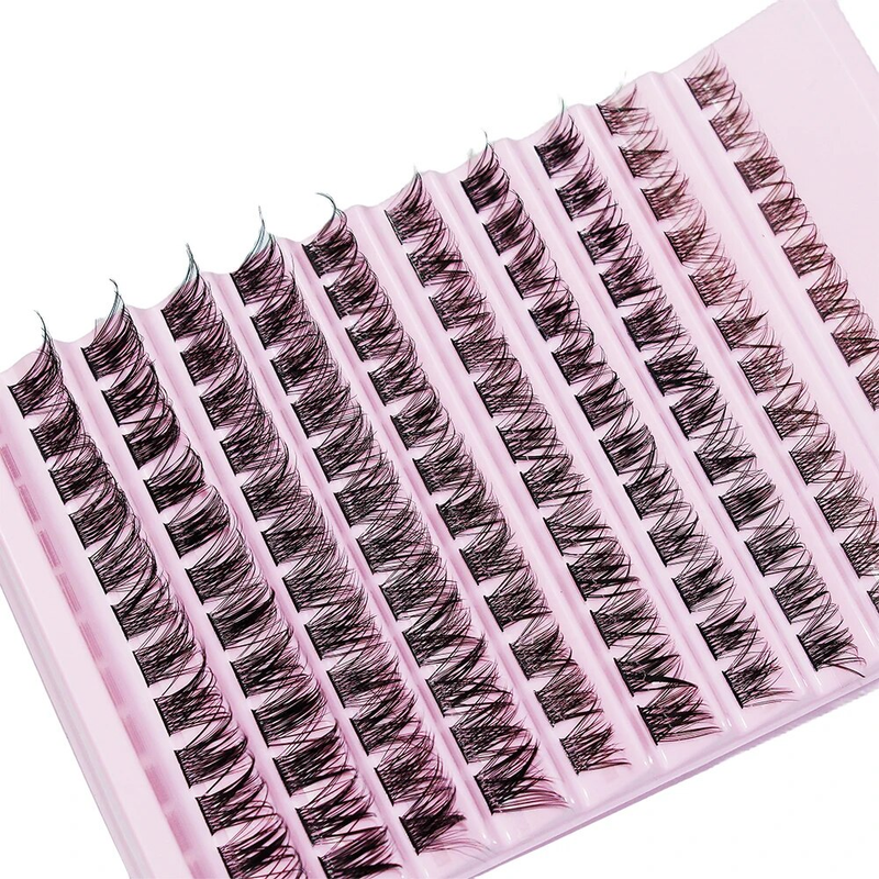 120pcs Cluster Lashes 8-16mm Wispy Individual Lashes Natural Look Lashes D Curl Fluffy Cluster Lashes DIY Eyelash Extension_voghion.com