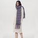 Apparel Accessories Dongdaemun new style warm thickened soft glutinous women's cashmere-like plaid scarf autumn and winter temperament scarf shawl_voghion.com