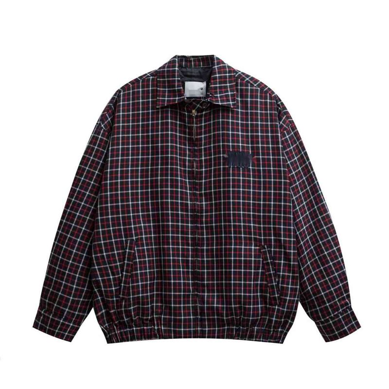 Giacca con risvolto e cerniera a micro etichetta a quadri in lana nuova per l'inizio della primavera, per uomo e donna, alla moda e versatile_voghion.com