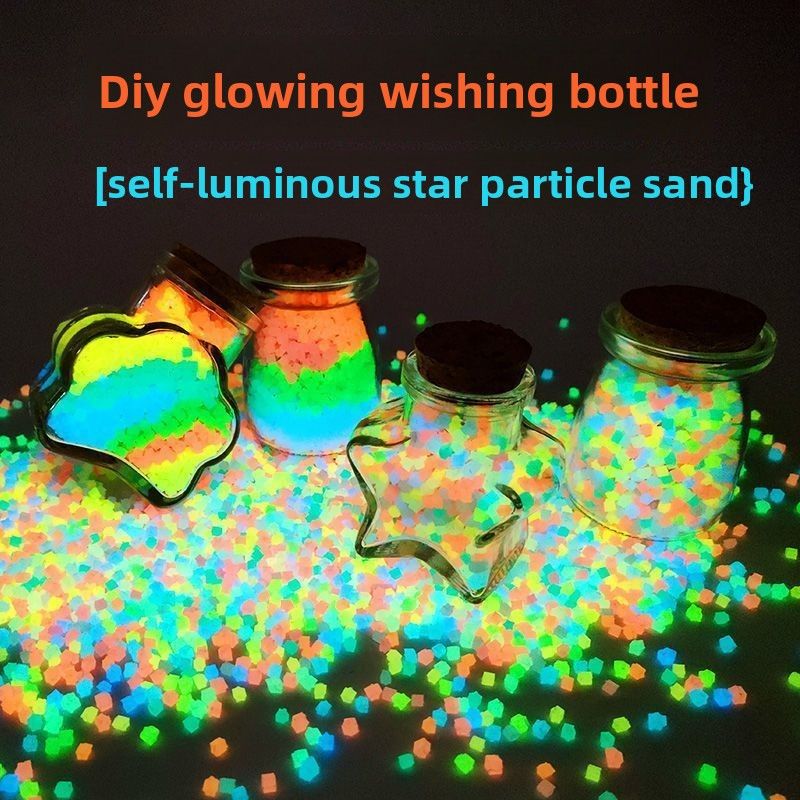 Stone Fish Tank Landscaping Glowing Pebbles Colorful Starry Sky Wishing Bottle Aquarium Luminous Particles Sand_voghion.com
