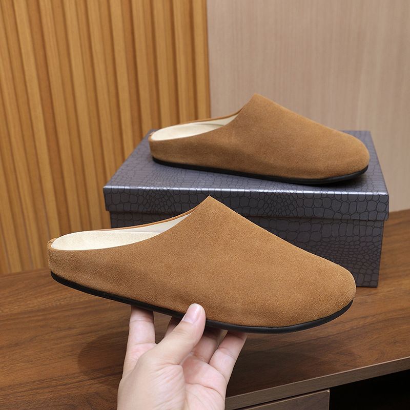 Trendy Summer Closed-Toe Half Slippers For Men, Slip-On Lazy Shoes With Unique Design, Mules And New Style_voghion.com