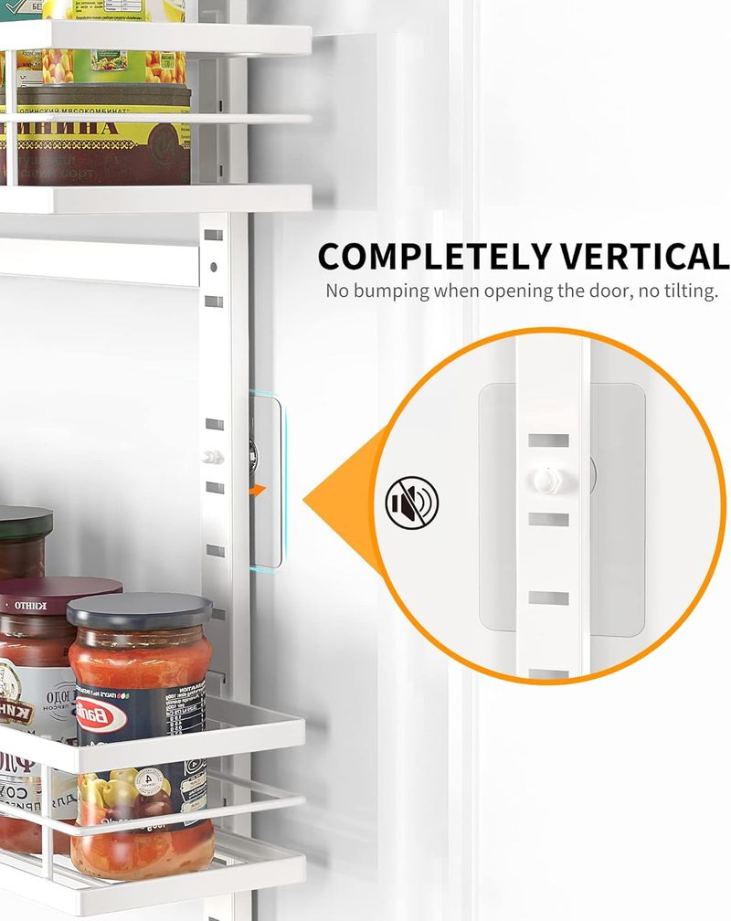 Moforoco White 9-Tier Over The Door Pantry Organizer Black Hanging Basket Wall Spice Rack Home Storage Shelves136_voghion.com