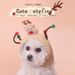 Reindeer Cat Headgear Cute Pet Costume Accessories Transform Into Bear Dog Hat_voghion.com