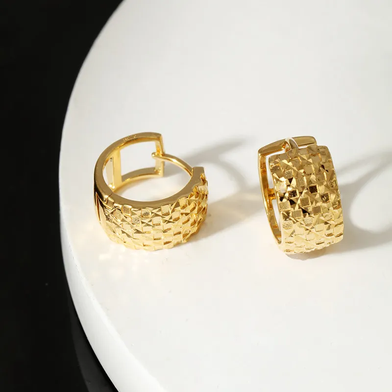 Earrings Sterling Silver Rhombic Car Flower Earrings Light Luxury Autumn and Winter Niche Ins Style Earrings Women's High-end Jewelry_voghion.com