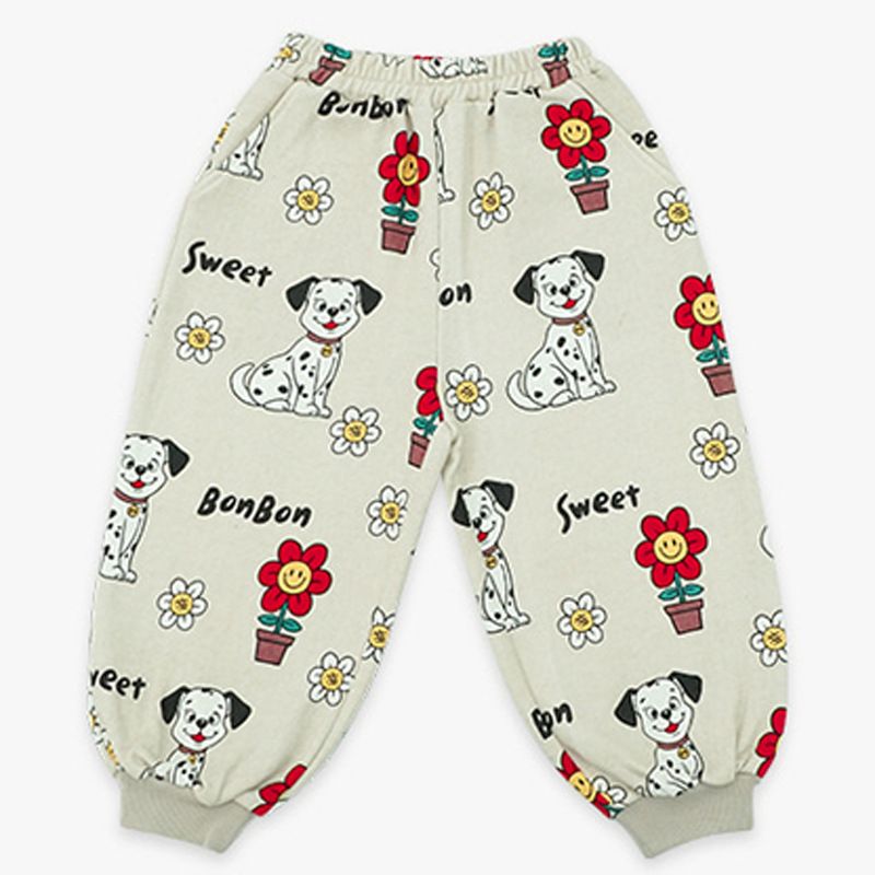 Ensemble deux pièces décontracté et mignon pour enfants, pull imprimé dalmatien, nouvelle collection automne_voghion.com