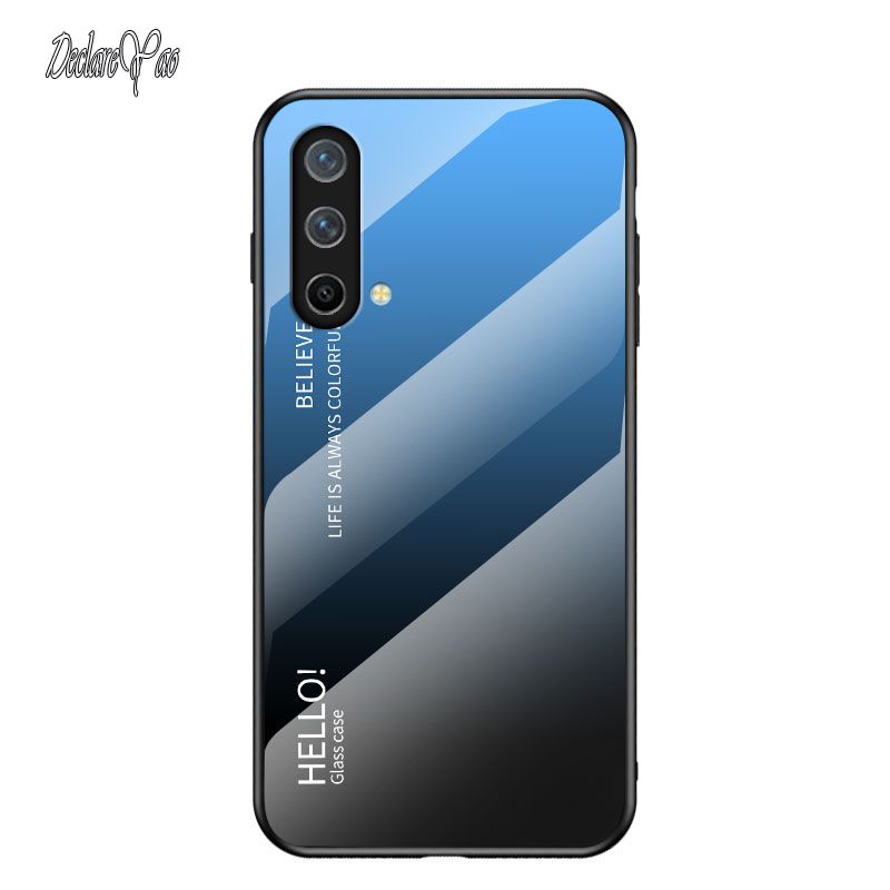 One Plus Ace étui en verre DECLAREYAO Coque en verre trempé dur mince pour OnePlus 10 9 9R 9RT 8 8T 7 7T Pro 6 6T Nord N10 N2_voghion.com