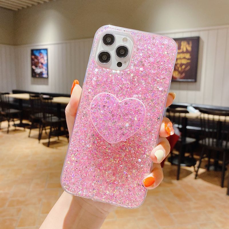 Custodia Glitter Poco X3 NFC Pro F3 M3 F2 per Xiaomi Redmi Note 10 9 8 7 Pro 10S 9S 9C 9A Custodie Xiaomi Mi 11 Lite Heart Hold_voghion.com