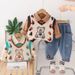 Korean boy and girl baby vest 2024 new stylish set, children's set autumn version_voghion.com