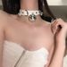 Bell leather necklace with design and unique collar, plastic steel wire, new high-end neckchain, choker accessories for_voghion.com