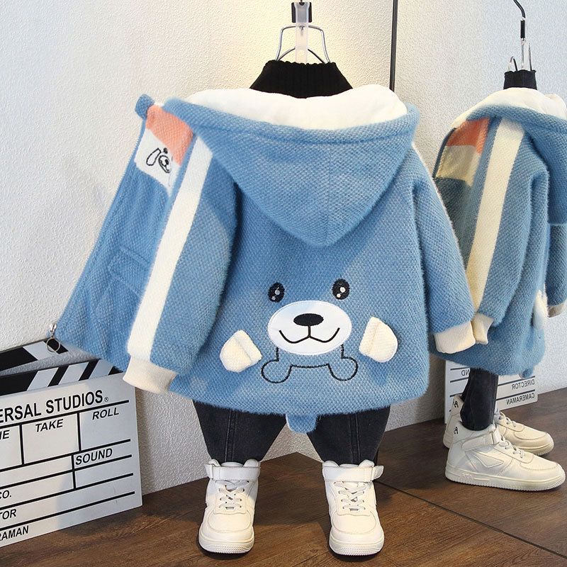 Baby clothing Children's mink coat with fleecy padded coat Boys and girls children winter clothes baby thickened_voghion.com