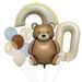 Cross-Border Frosted Bear Rainbow Cream Digital 9-Piece Heart Balloon Set Photo Props Birthday Party Atmosphere_voghion.com