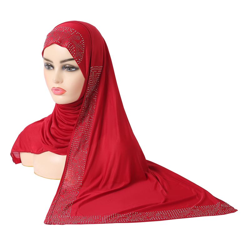 Ice Silk Hot Mineral Ash Diamond Scarf Cap Directly Pulling Head Style Headband H287_voghion.com