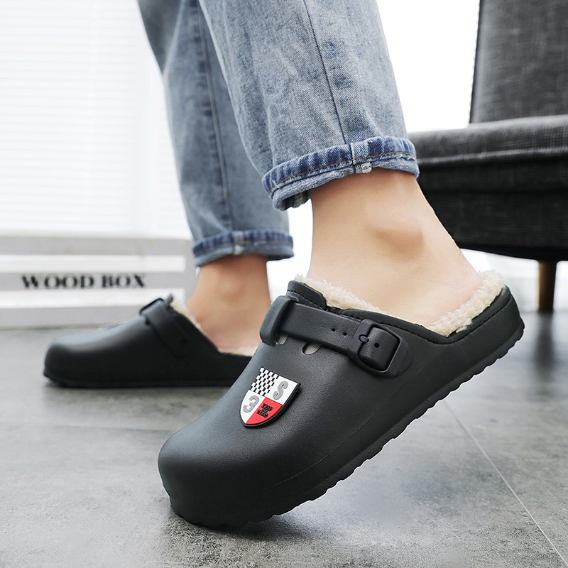Pantofole comode con suola in gomma da uomo Scarpe antiscivolo in memory foam_voghion.com