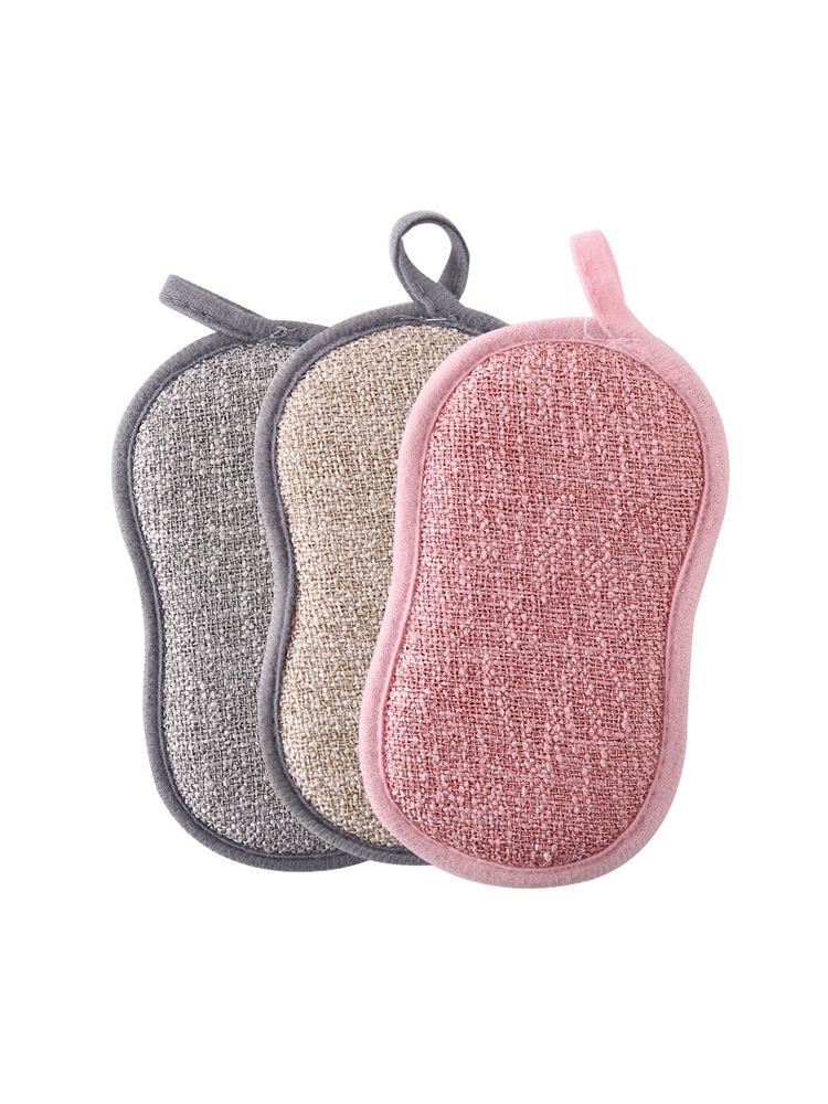 6 pezzi di spugna magica per la pulizia della cucina a doppia faccia, spugna per la pulizia della cucina, spugne per lavare i piatti, accessori per il bagno_voghion.com