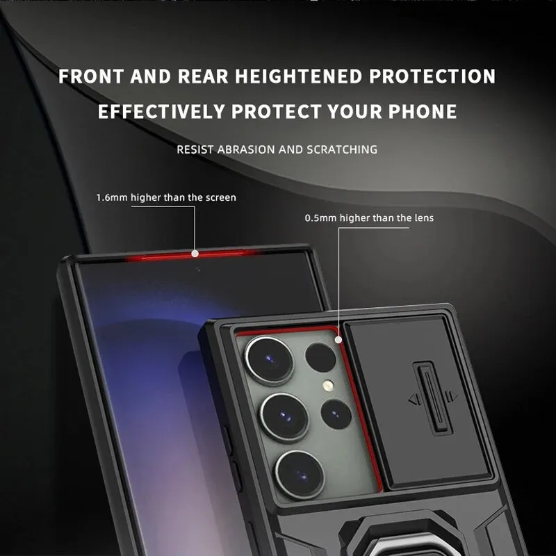 Bananq – coque de caméra à objectif coulissant, étui avec anneau Ultra magnétique pour Samsung A54 A34 A24 A14 A13 4G 5G M34 S24 S23 Plus_voghion.com