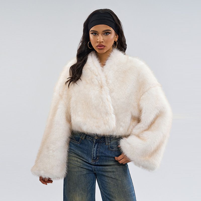 Women's Clothing mink fur short coat women's retro niche autumn and winter design two way plush jacket_voghion.com