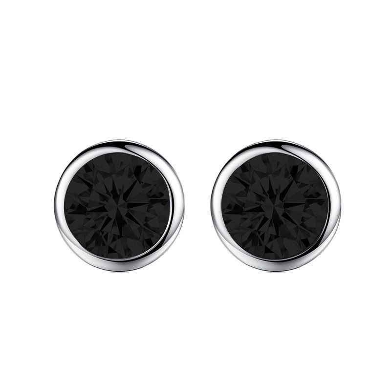 Einzelne Diamant-eingelegte Ohrringe, platiniertes Weißgold, echtes Gold, Moissanit, weibliche Karat-Netto-Rot-Ohrringe, simulierter Zirkon_voghion.com