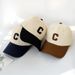 Modische Unisex-Baseballkappe aus Baumwolle für Herren, lässige Snapback-Mütze für Damen, Buchstabe C, Patchwork, Sommer-Sonnenblenden_voghion.com