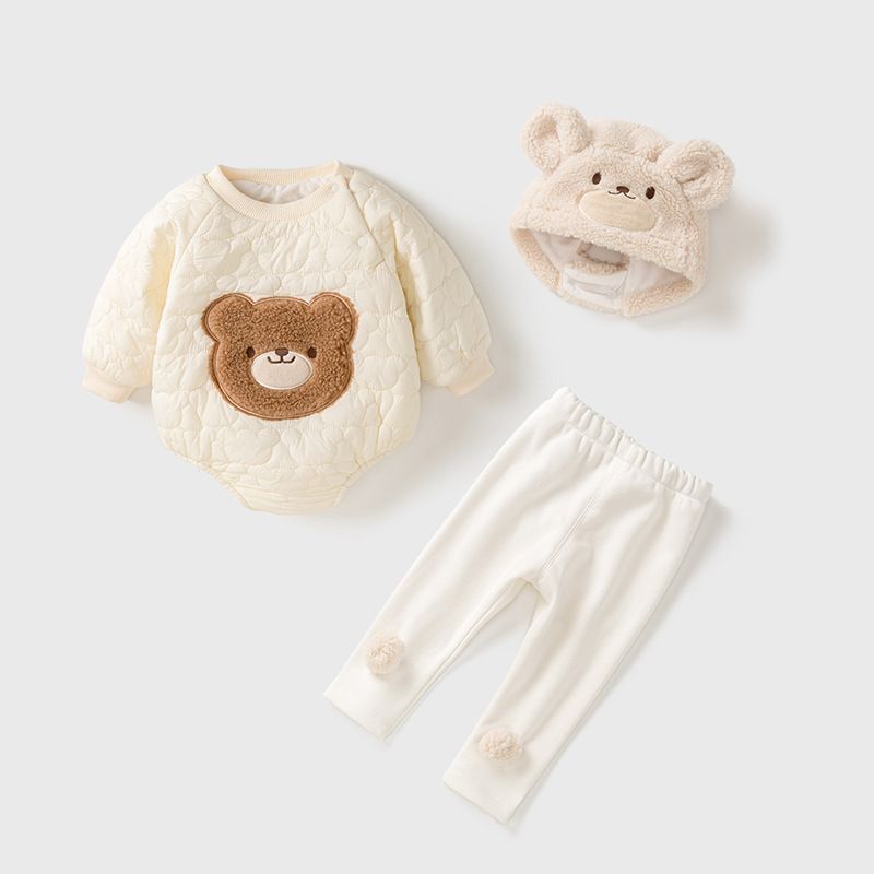 Haut butin pour bébé et costume polaire pour enfants, vêtements pour bébés filles, costume ours pour ramper, vêtements pour nouveau-nés_voghion.com