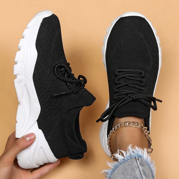 Plus Size Women's Breathable Sock Sneakers Slip-On Lazy Shoes_voghion.com
