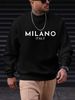 Felpa casual da uomo MILANO in morbido poliestere con maniche lunghe e scollo rotondo_voghion.com