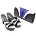 Spliced color high-heeled sandals and bag set banquet party design_voghion.com