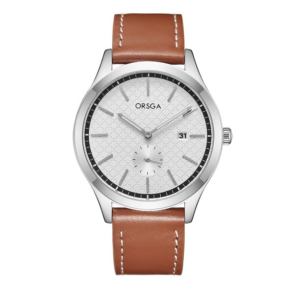 Orologio da uomo ORSGA Fashion Business impermeabile con calendario, produttore di streaming live transfrontaliero, semplice orologio al quarzo con piccola lancetta dei secondi_voghion.com