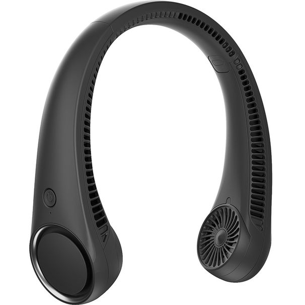 New Bladeless Neck Fan Lazy Silent Large Capacity Portable Digital Outdoor Fan Gao Rong_voghion.com