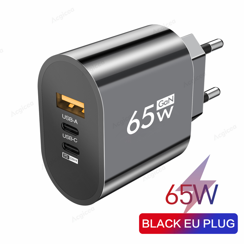 GaN 65W USB C Charger Quick Charging 3.0 4.0 33W PD USB Type C Quick Phone Charger Adapter for iPhone 14 13 Pr     harger  _voghion.com