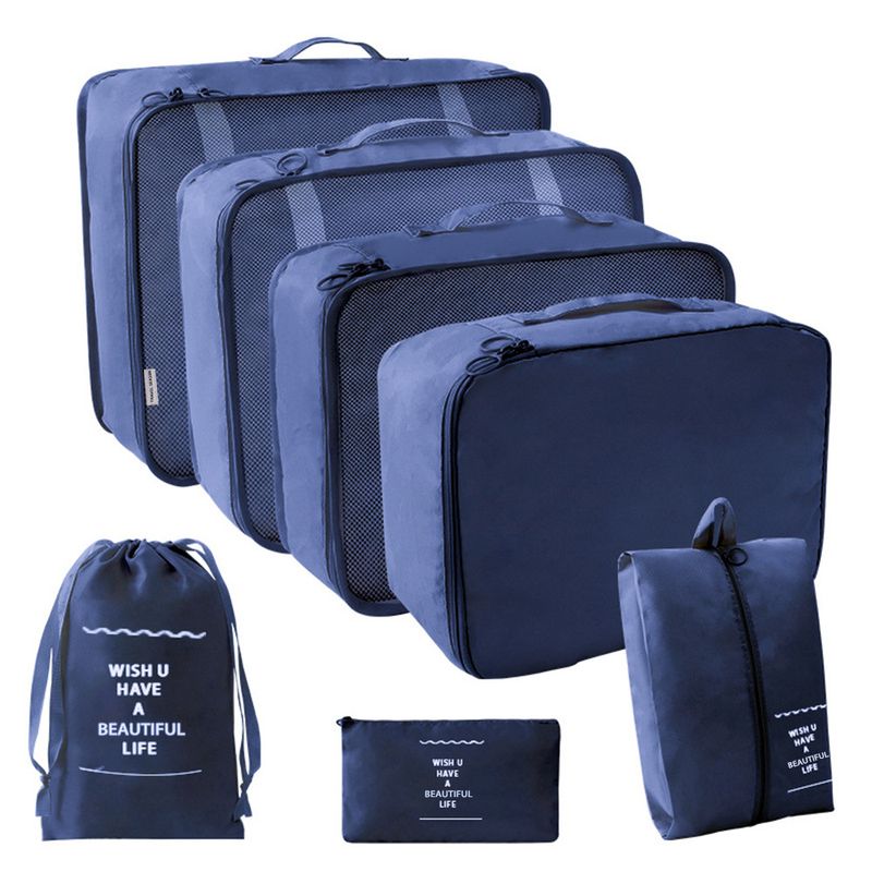 Borsa portaoggetti da sette pezzi, borsa portaoggetti portatile, grande capacità, classificazione valigia, borsa portaoggetti da viaggio_voghion.com