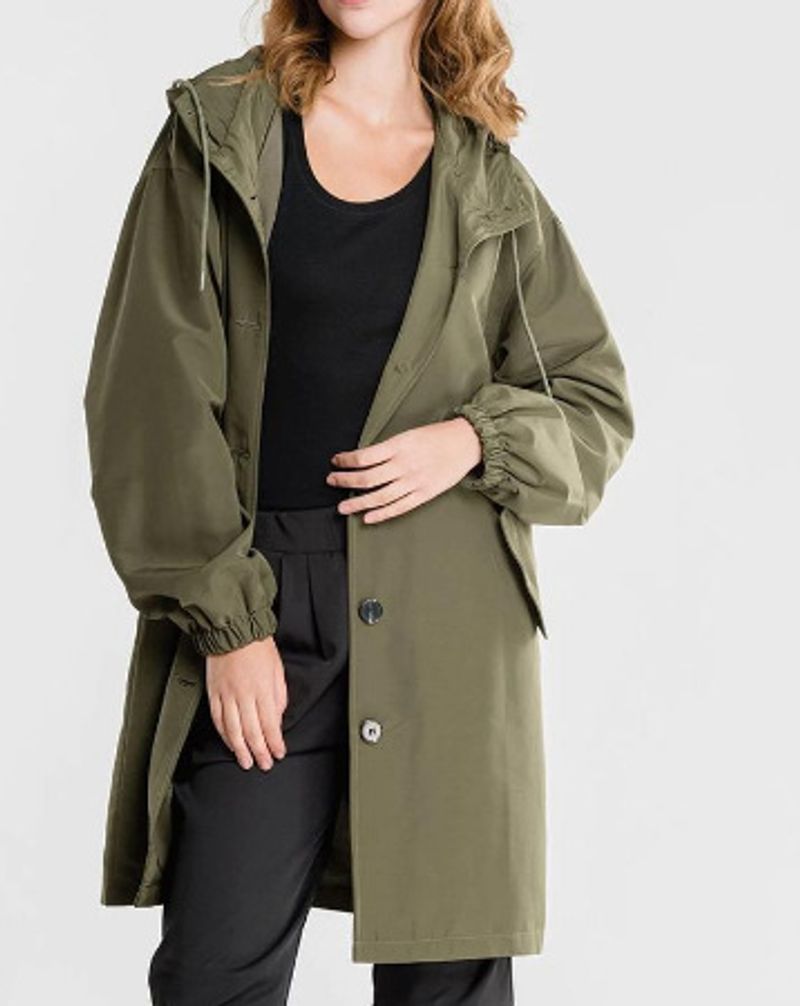 Women's Plus Size Windbreaker Mid-Length Loose Long Sleeve Jacket Multiple Colors Available_voghion.com