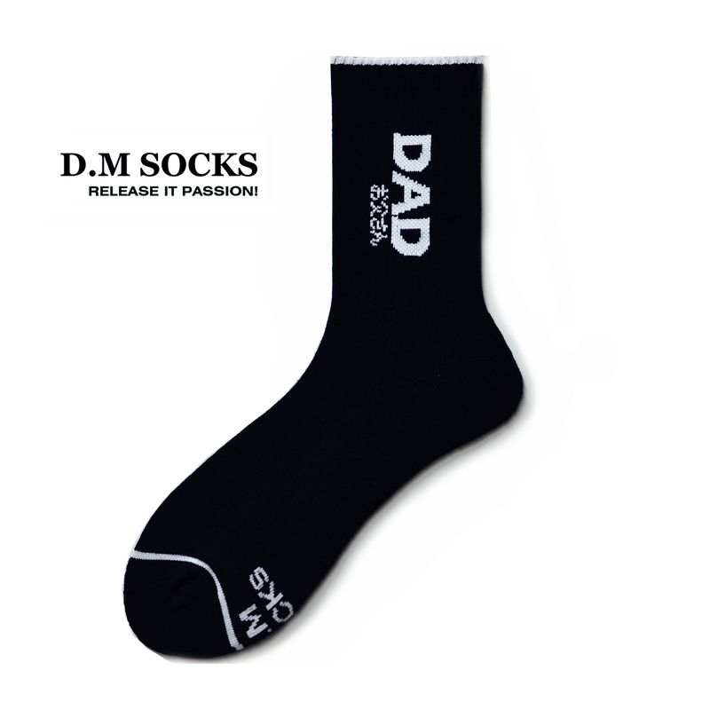 Dad Fashion Sports Raw Loop Men's Socks_voghion.com
