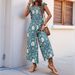 2025 New Summer European And American Casual Cross-Border Retro Floral Print Loose Jumpsuit Long Pants_voghion.com