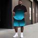 Men's Clothing Plus Size Summer T Shirt Shorts Suit Pattern Color Changing 3D Digital Printing Casual Beach Pants Suit_voghion.com