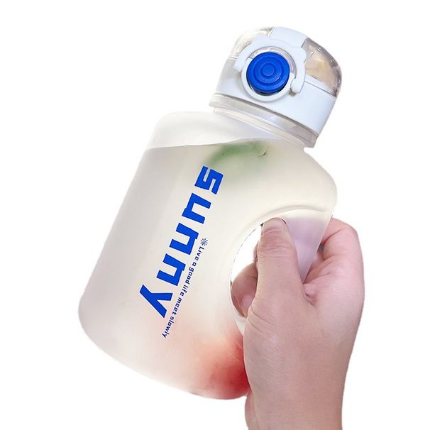 1L veepudel õlgedega Suure mahutavusega ämbriga kruus Suvine veekeetja Reisimine Sport Fitness Joogi Kaasaskantavad Kannud Jooginõud_voghion.com