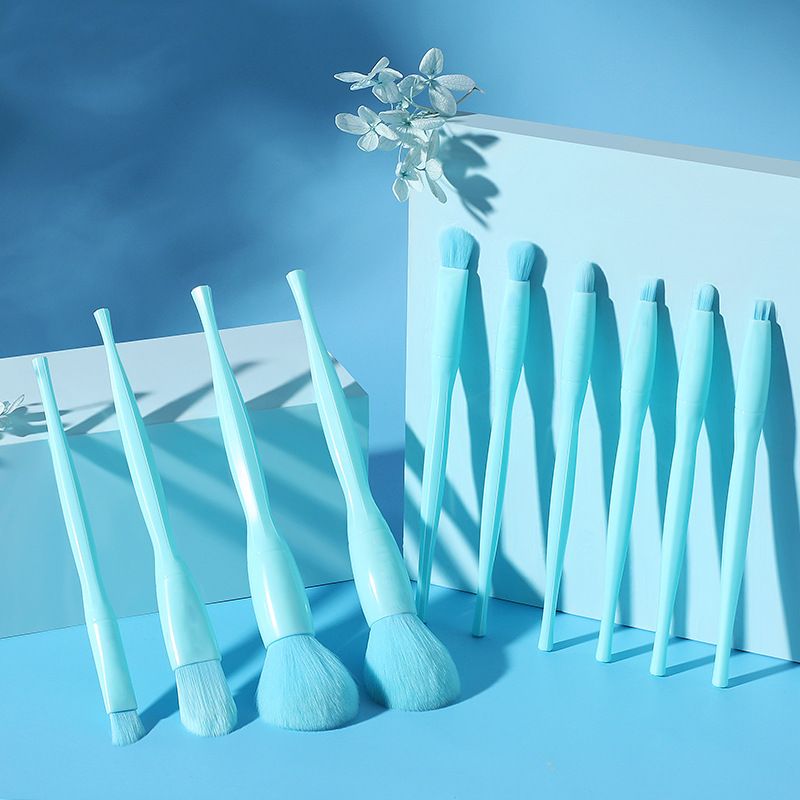 10 sztuk Candy Color Makeup Brushes Set 2021 Nowy Powder Foundation Eyebrow Eyeshadow Blush Make Up Tools Kit Foundation Brush Set_voghion.com