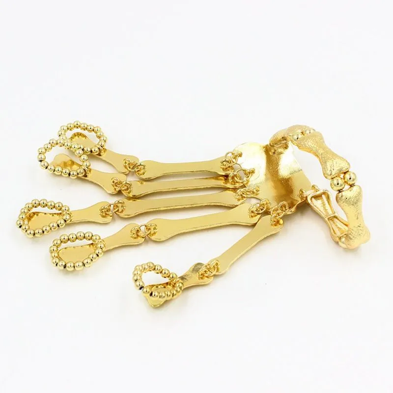 Fashionable And Creative Skull Skeleton Ghost Claw Halloween Makeup Ball Funny Finger Bracelet_voghion.com