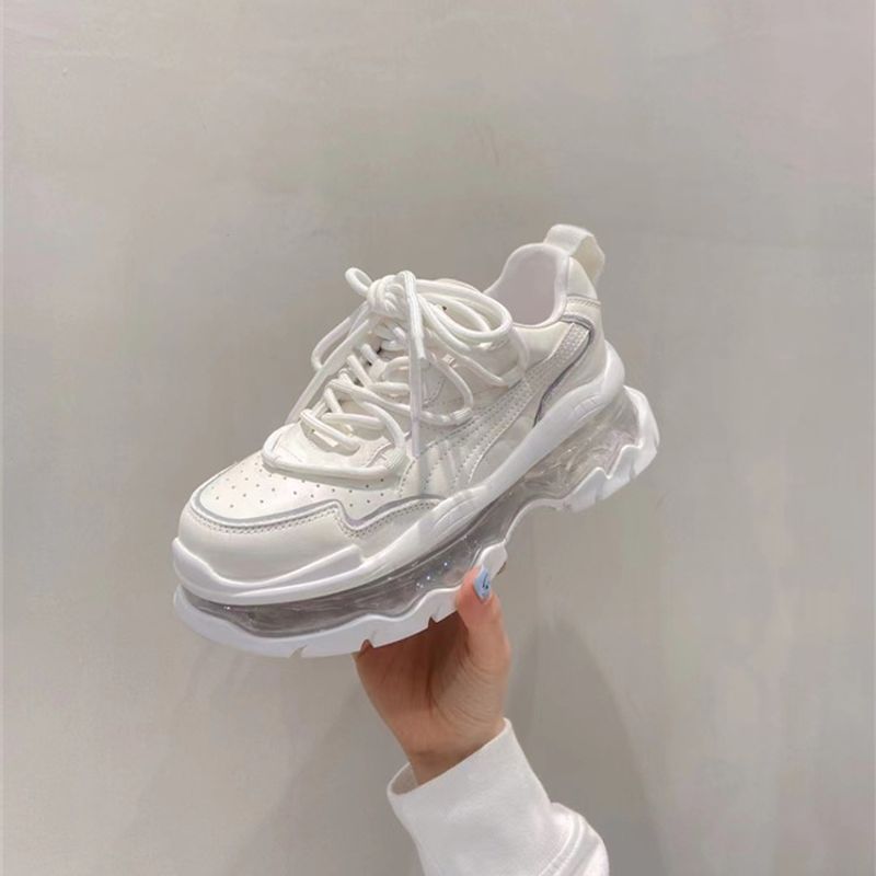 P Luji European Leather Daddy Shoes Women S Spring New Ins Tide Thick Bottom Air Cushion Heightening Sports Casual_voghion.com