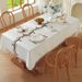 Embroidery English Letters Flower Tassel Tablecloth Rectangular Coffee Table Tablecloth Table Cloth_voghion.com