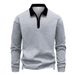 Men's Zip-Up Hoodie Slim Fit Long Sleeve Casual Pullover Sweatshirt With Stand Collar For Autumn & Spring_voghion.com